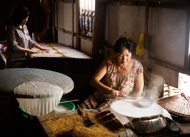 Chế biến bánh tráng